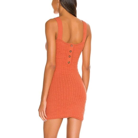 NWT Free People Beach Short N Sweet Knit Mini Dress in Ambered Coral L - Picture 6 of 10